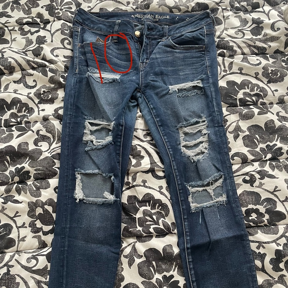 American Eagle Ripped Skinny Jeans